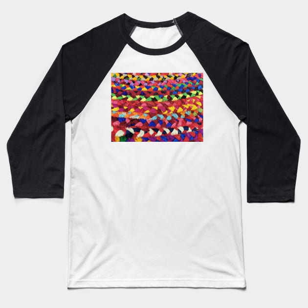 PRIMARY COLOURS - TRADITIONAL CIRCULAR RUG Baseball T-Shirt by mister-john